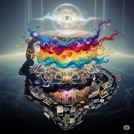 Image generated by Ai - Artistic representation of a multi-layered mental construct